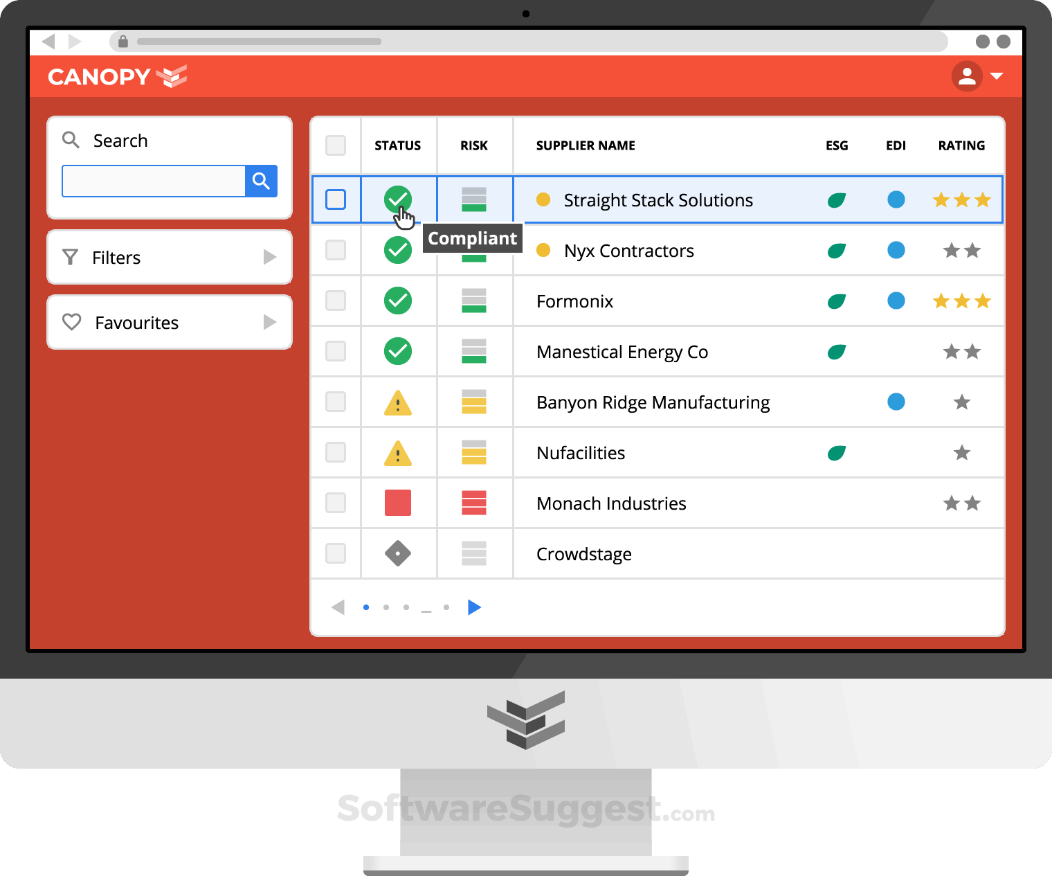 Canopy Supplier Management Small Screenshot 1